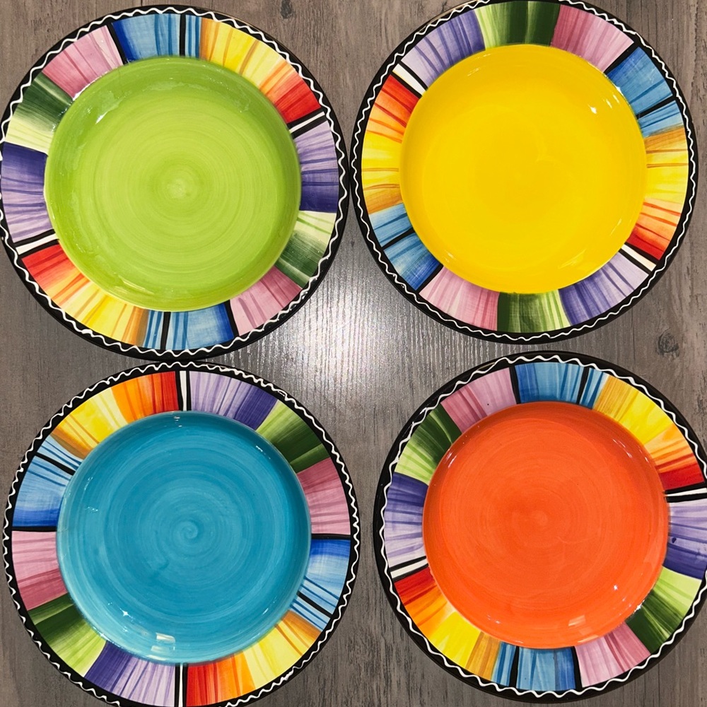 Colorful Orange and Yellow Dinnerware Plate